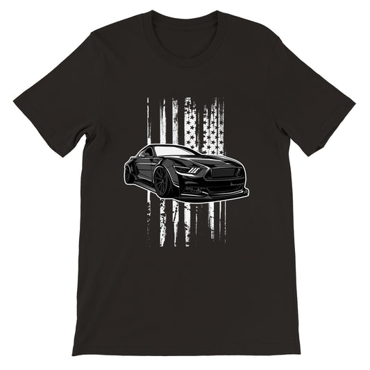 Auto-T-Shirt – Der legendäre Mustang – Kunstwerk – Premium-Unisex-T-Shirt 