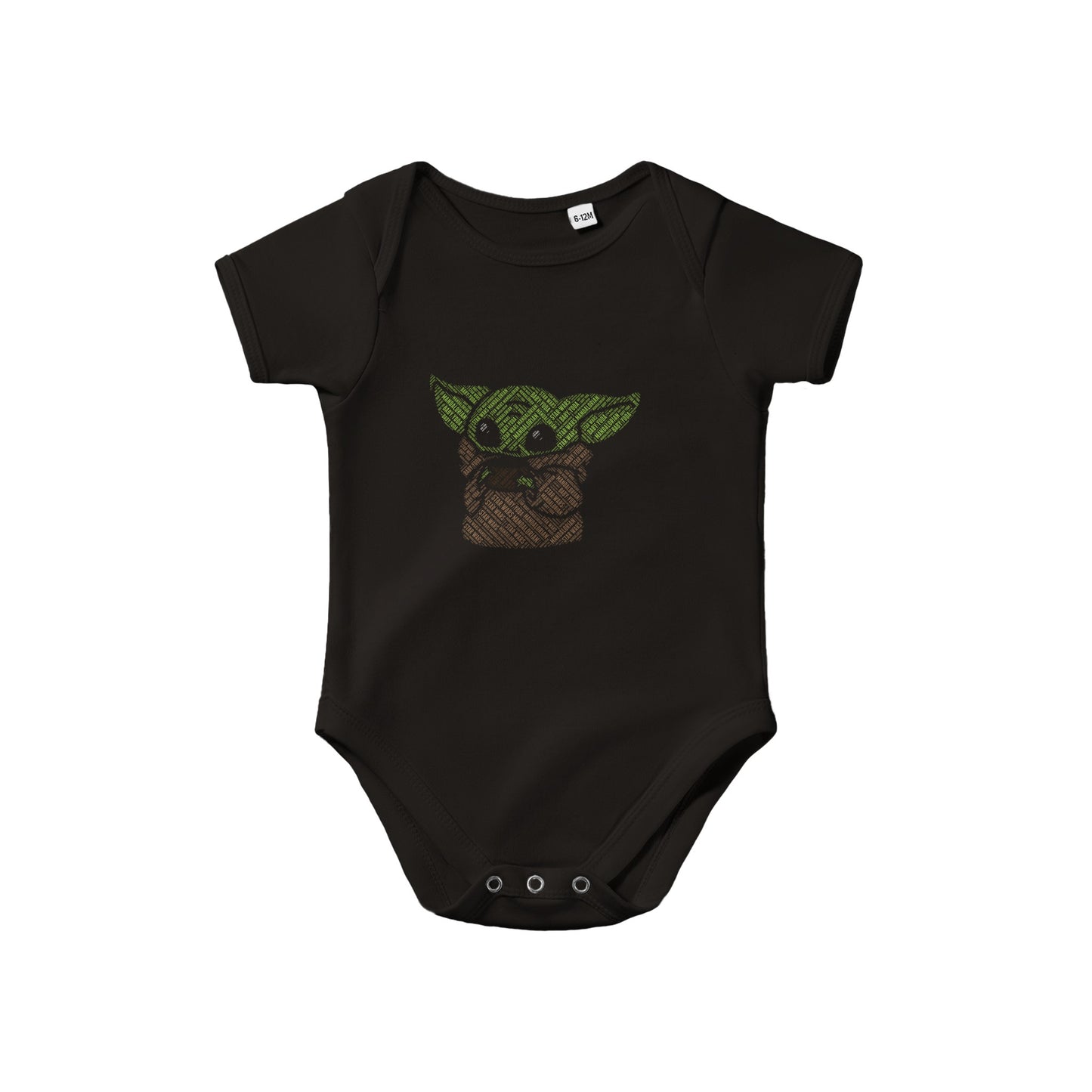 Classic Onesie Baby Bodysuit - Baby Yoda Calligram Artwork 