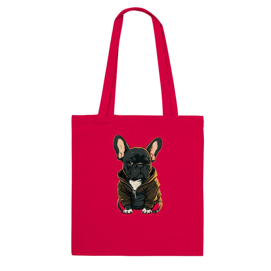 Tote Bag - French Bulldog Dark Hoodie Artwork - Classic Tote Bag 