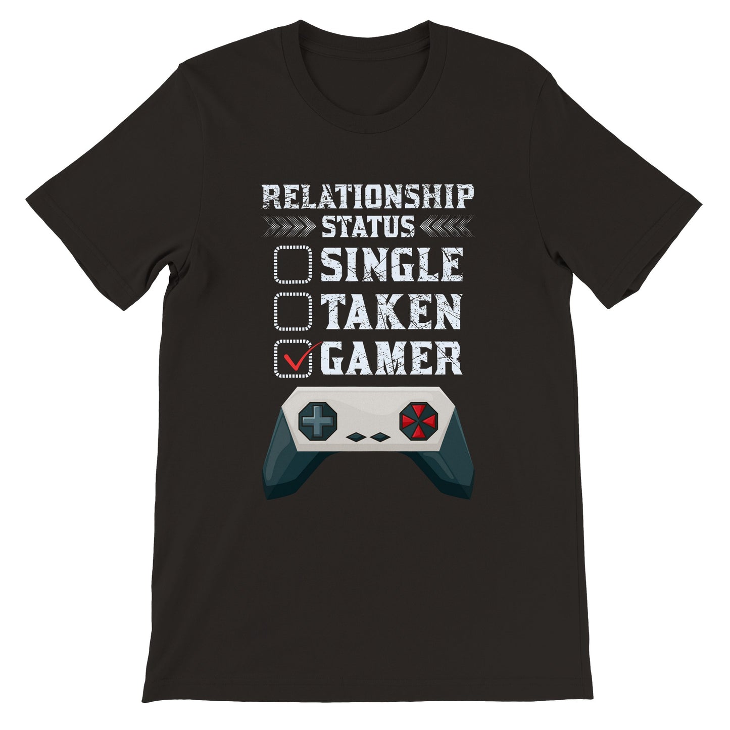 Gaming T-shirts - Relationship Status Single Taken Gamer - Premium Unisex T-shirt 