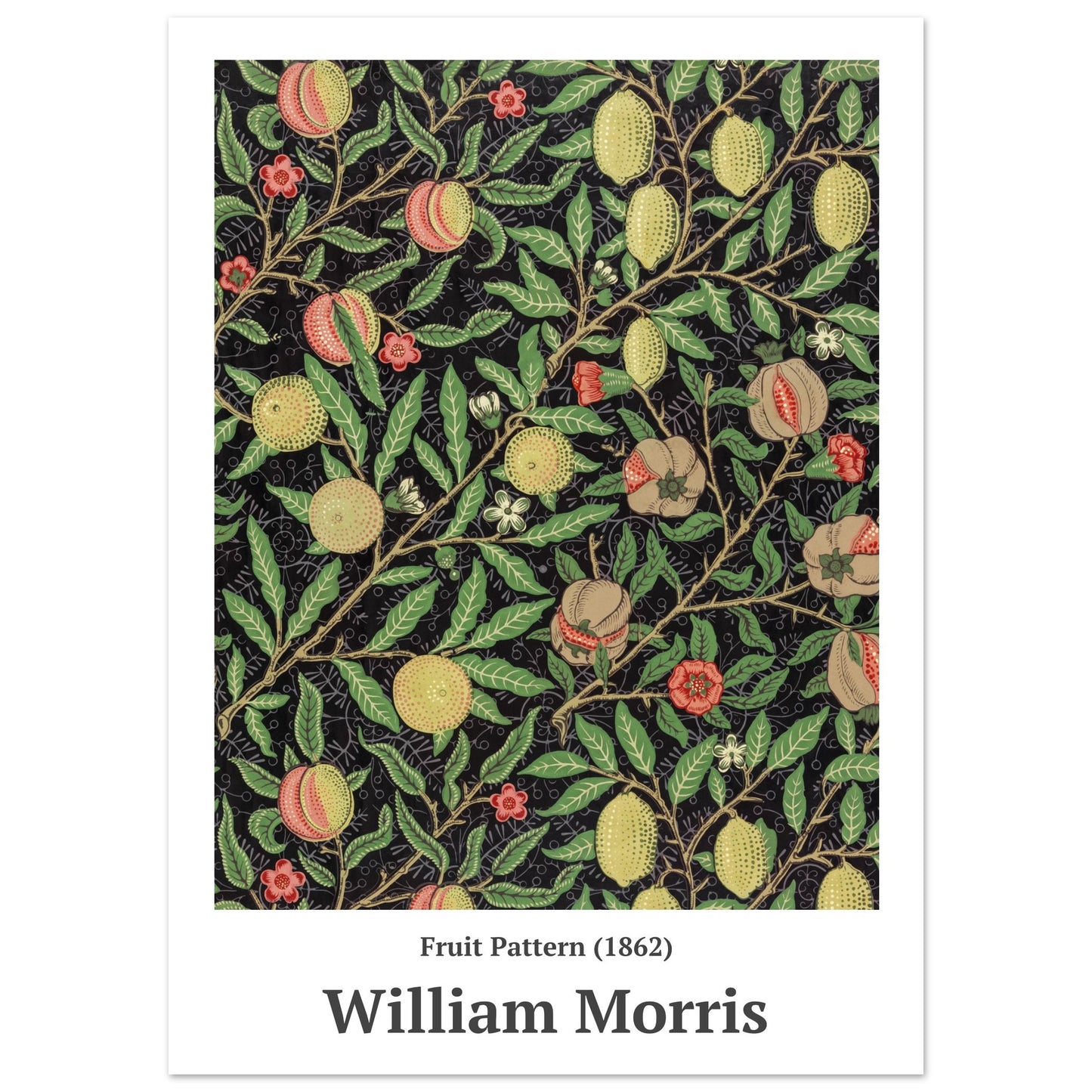 Plakat - Fruit pattern (1862) William Morris - Premium Mat Plakat Papir