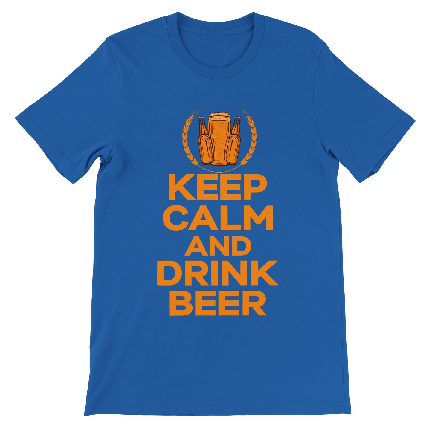Funny T-Shirts - Keep Calm And Drink Beer - Premium Unisex T-Shirt 
