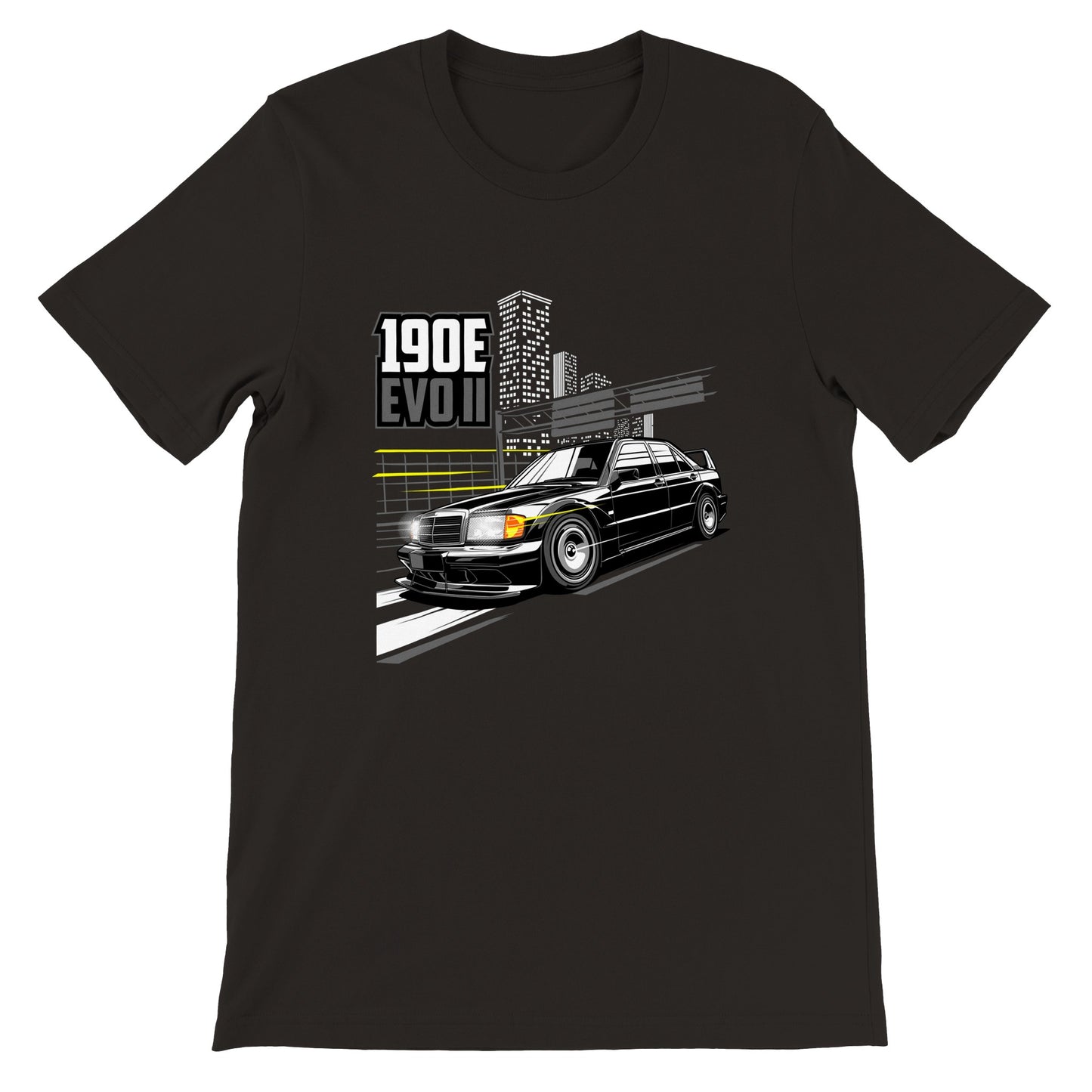 Car T-shirt - 190E Evo II Legend - Artwork - Premium Unisex T-shirt 