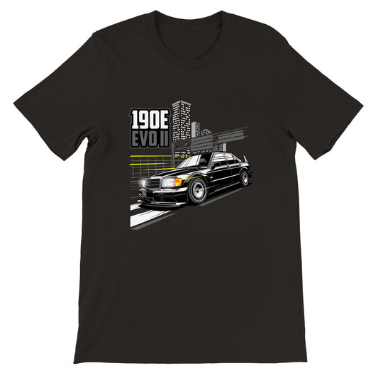 Car T-shirt - 190E Evo II Legend - Artwork - Premium Unisex T-shirt