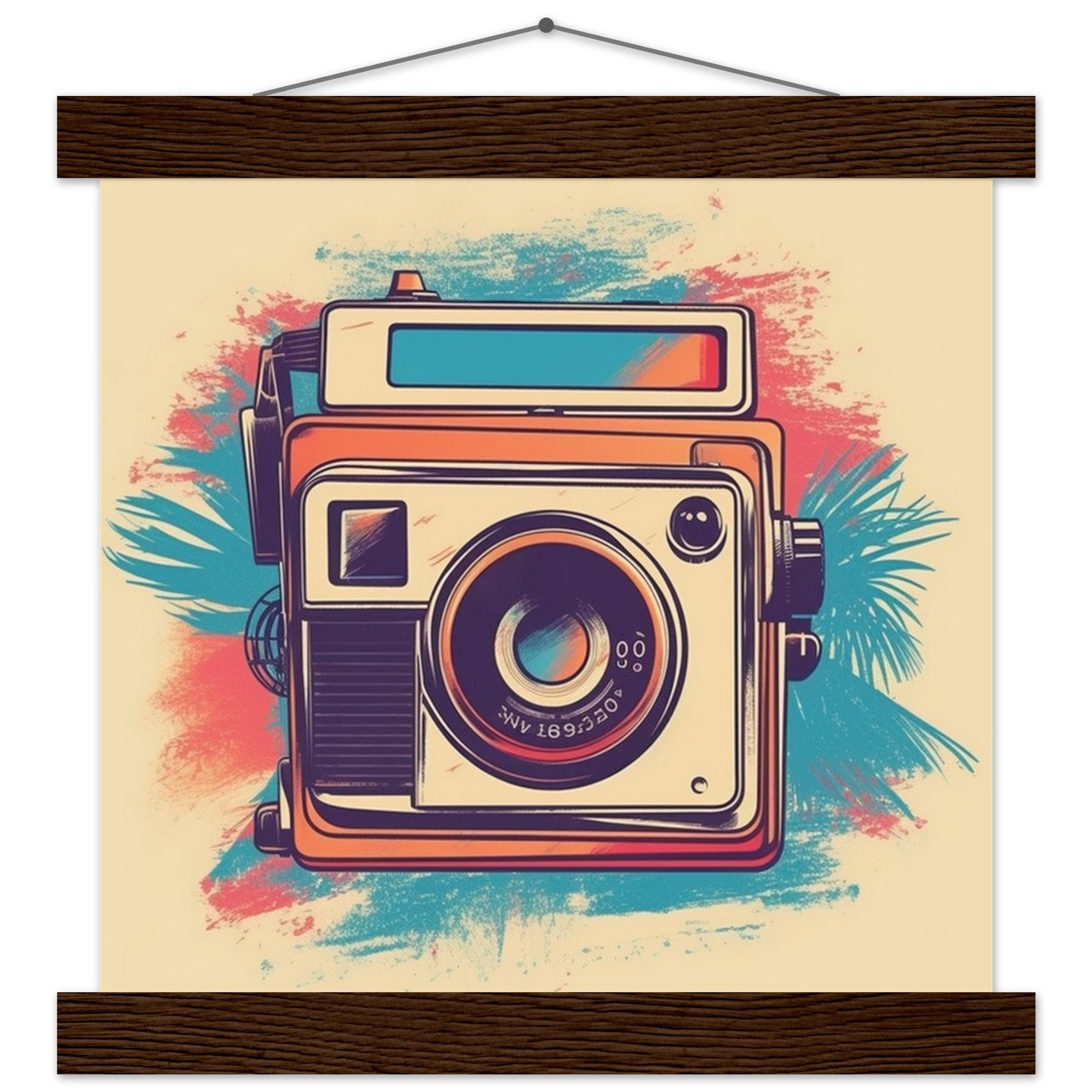 Poster - Polaroid Camera Vintage Artwork Number 1 - Premium Mat With Hanger
