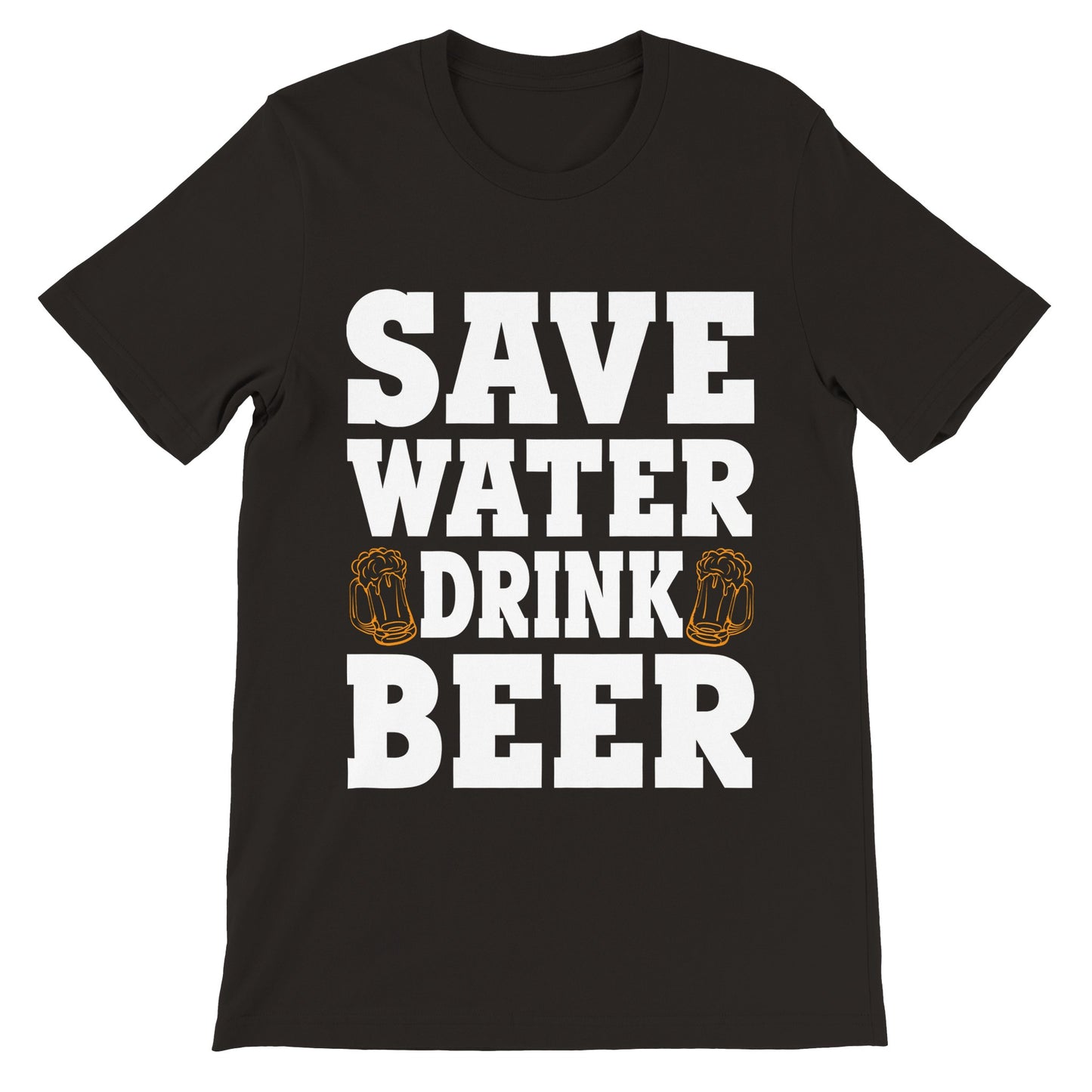 Lustige T-Shirts – Wasser sparen, Bier trinken – Premium-Unisex-T-Shirt 