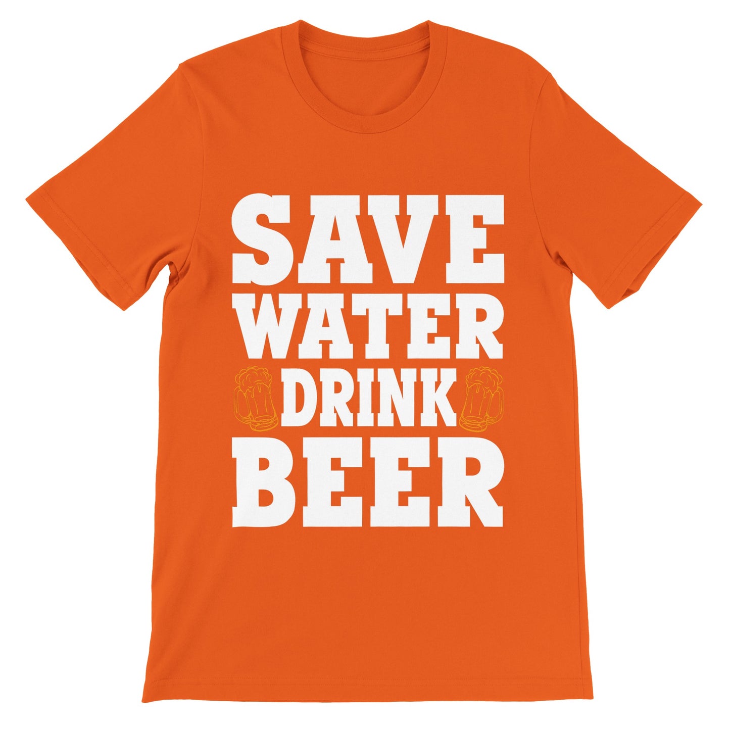 Sjove T-shirts - Save Water Drink Beer - Premium Unisex T-shirt