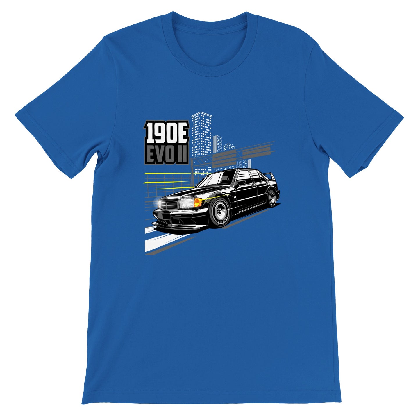 Car T-shirt - 190E Evo II Legend - Artwork - Premium Unisex T-shirt 