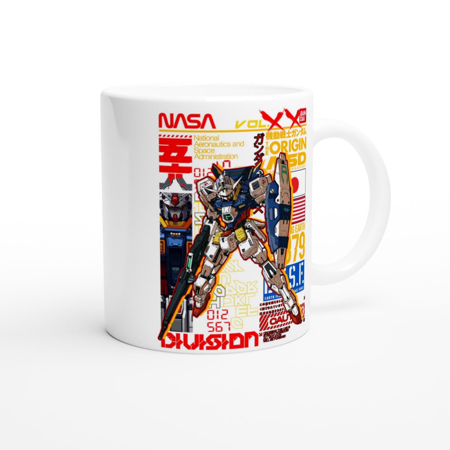 Kaffeetasse – Gundam Artwork Vol 2 – weiße Keramiktasse, 330 ml 