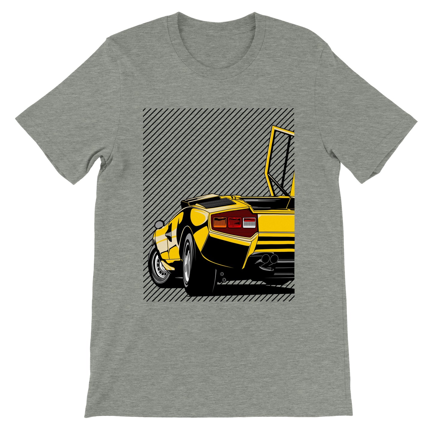 Car T-shirt - Lambo - countach Artwork - Premium Unisex T-shirt 