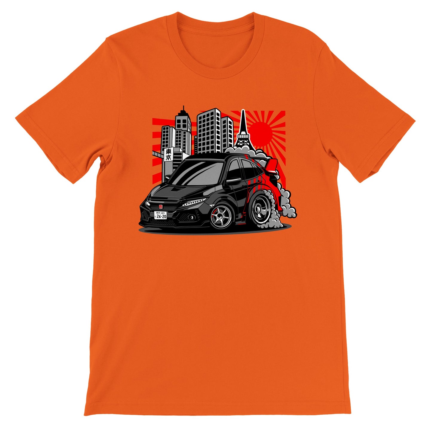 Car T-shirt - Honda - Japanese Artwork - Premium Unisex Crewneck T-shirt 