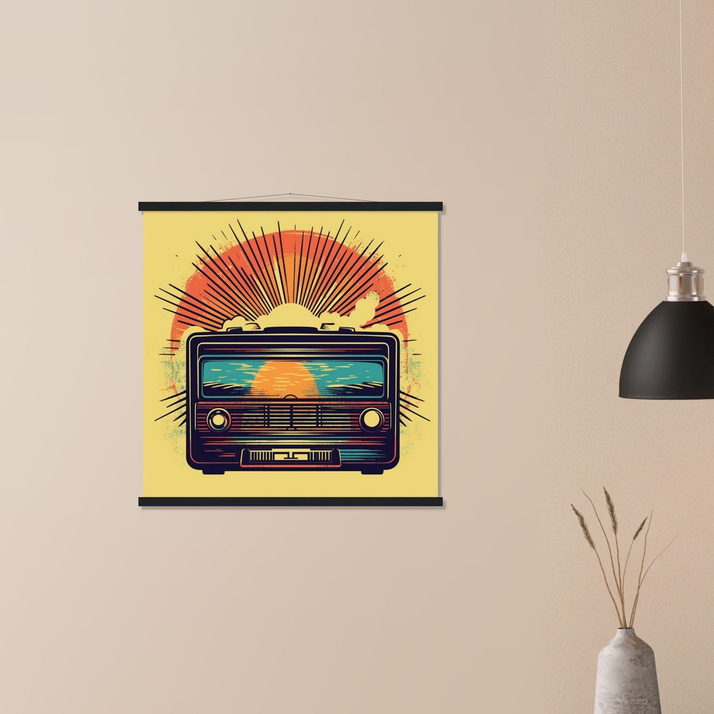 Poster - Vintage Radio Artwork Number 1 - Premium Matte Paper With Hanger 