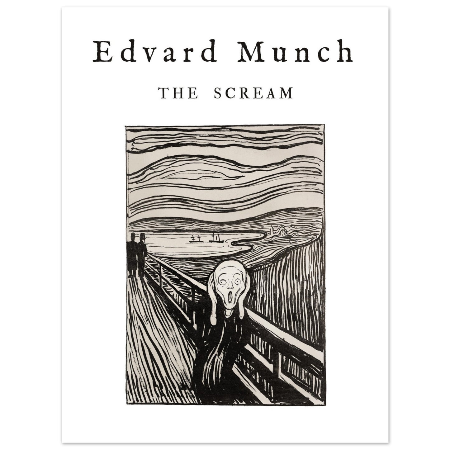 Plakat - Scream (Skriget) - Edvard Munch (1895). Original fra The Art Institute of Chicago