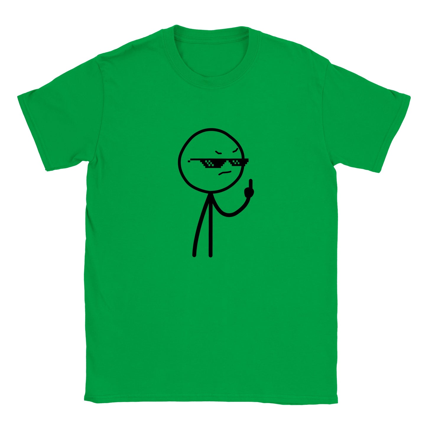 Sjove T-shirts - Middlefinger Thug Artwork Drawing - Klassisk Børne T-shirt