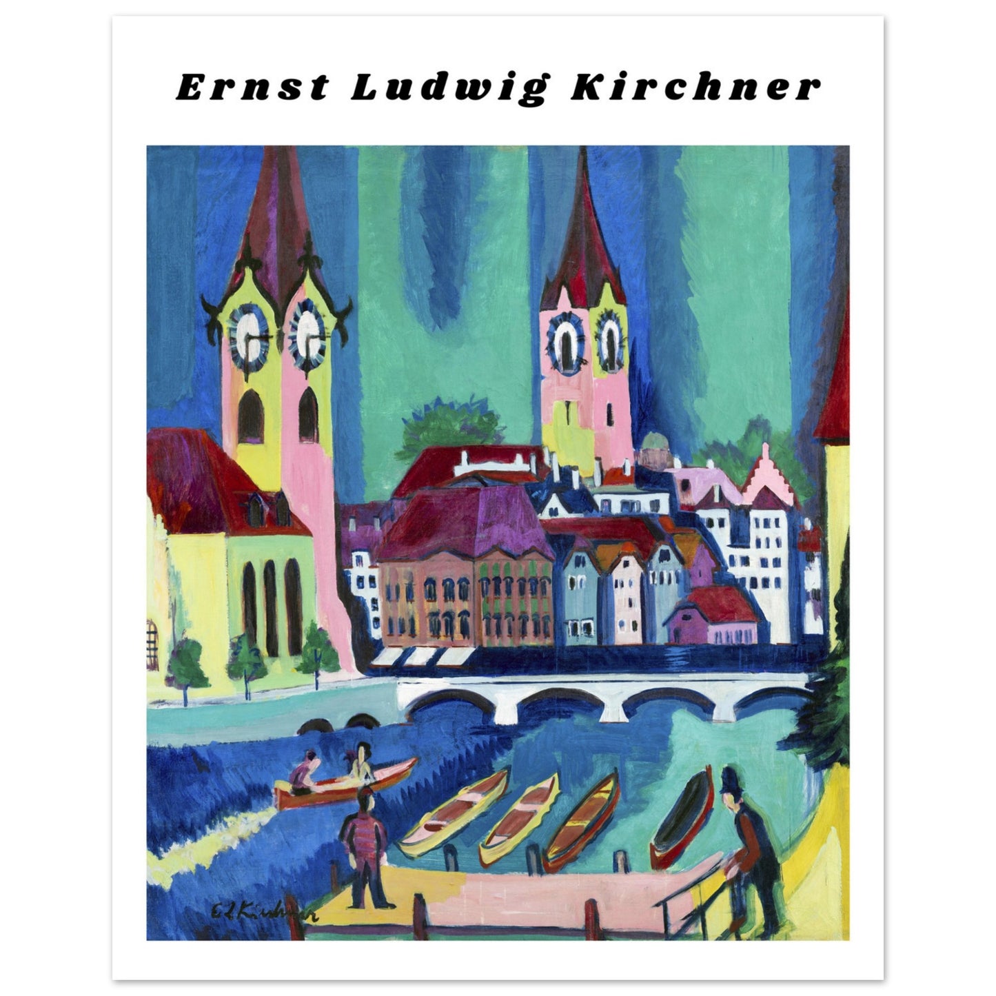 Plakat - Ernst Ludwig Kirchner maleri, vintage Zürich kunsttryk vægdekoration