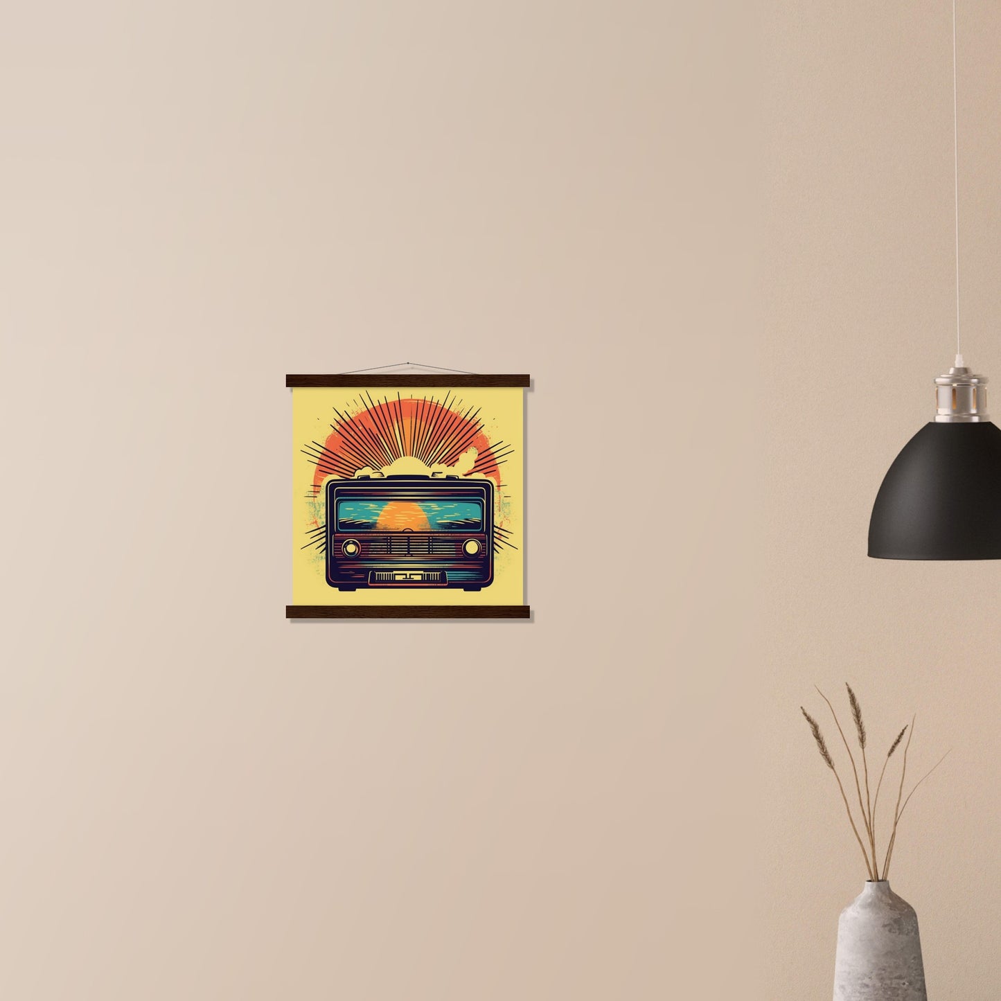 Poster - Vintage Radio Artwork Number 1 - Premium Matte Paper With Hanger 