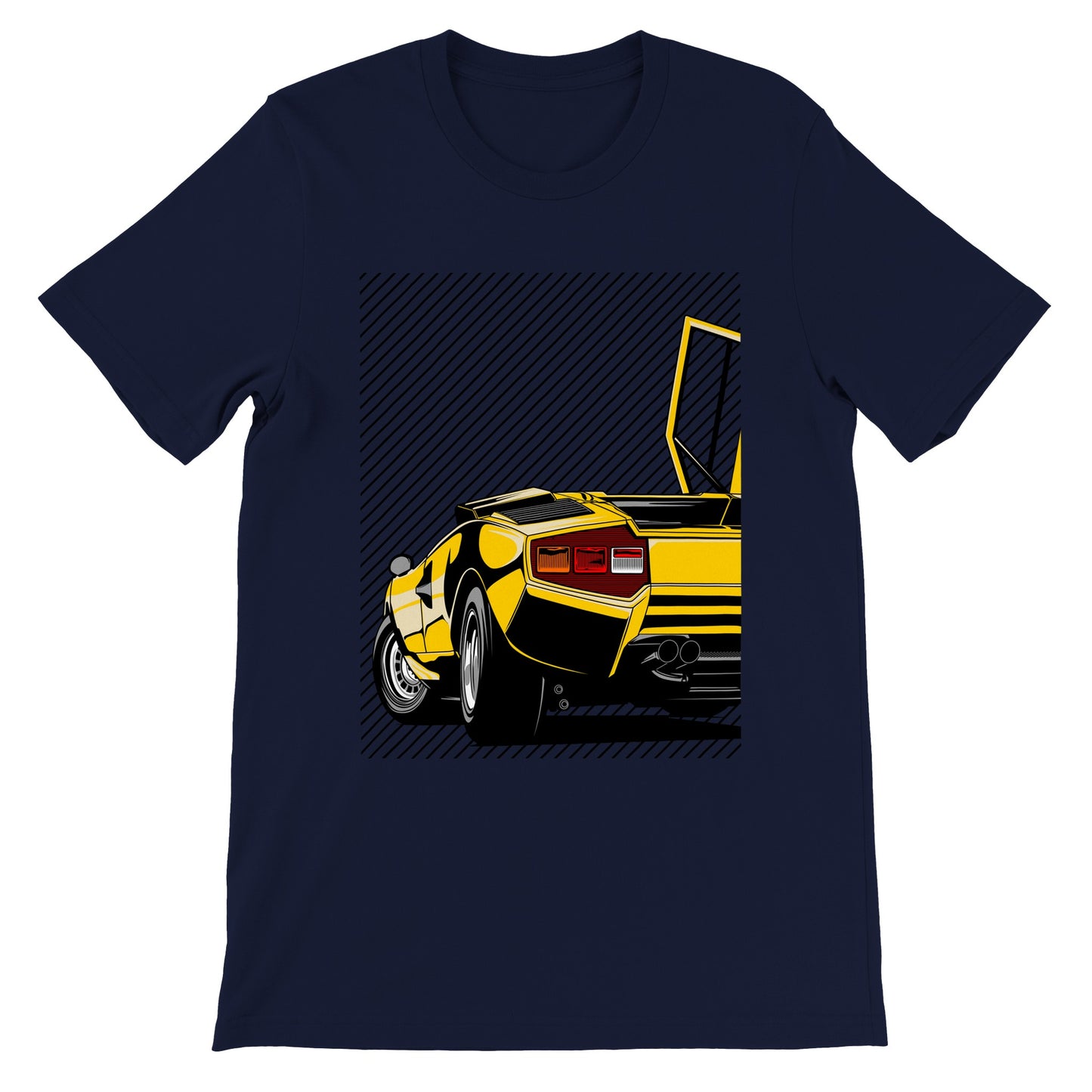 Car T-shirt - Lambo - countach Artwork - Premium Unisex T-shirt 