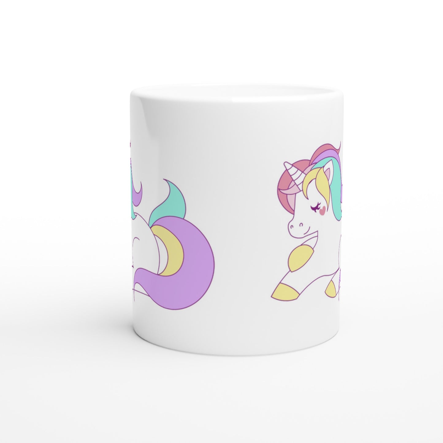 Kunstwerk-Tasse – Einhorn-Kunstwerk Nummer 1 – weiße Keramiktasse, 330 ml