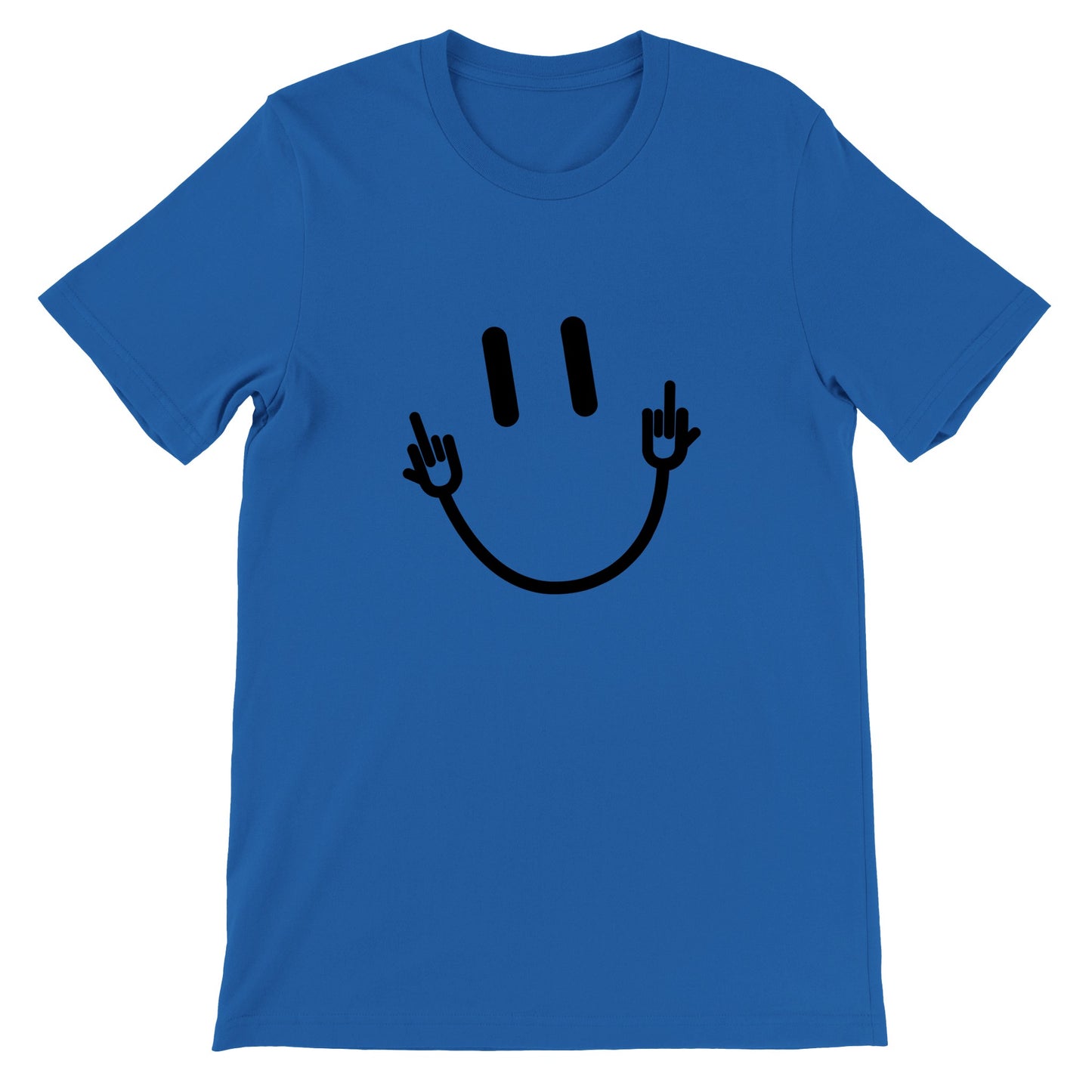 Lustige T-Shirts – Happy Middlefinger Smiley Artwork – Premium Unisex T-Shirt 