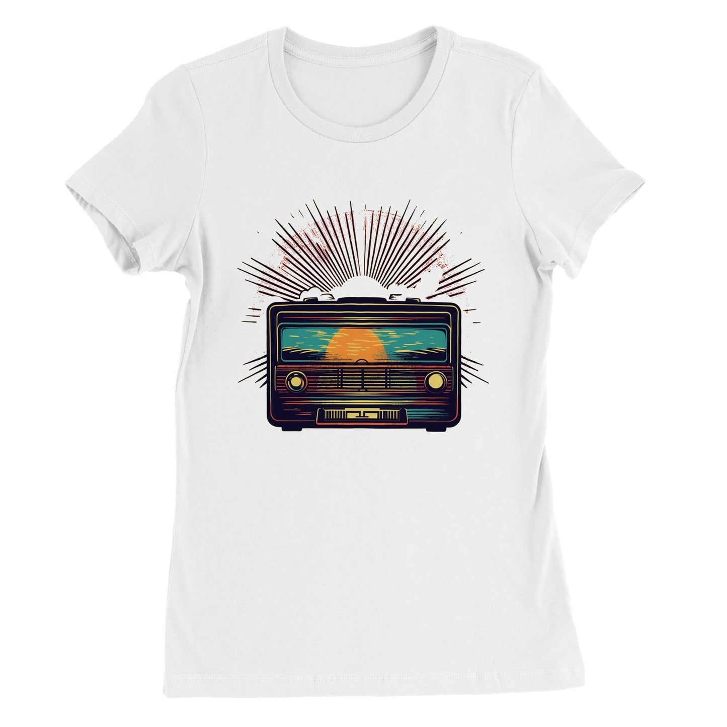 Artwork T-shirt - Vintage Radio Artwork - Premium Kvinde T-shirt