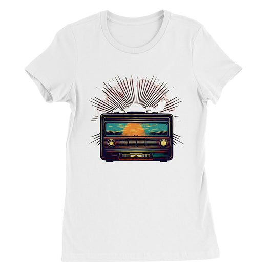Artwork-T-Shirt – Vintage-Radio-Artwork – Premium-Damen-T-Shirt 