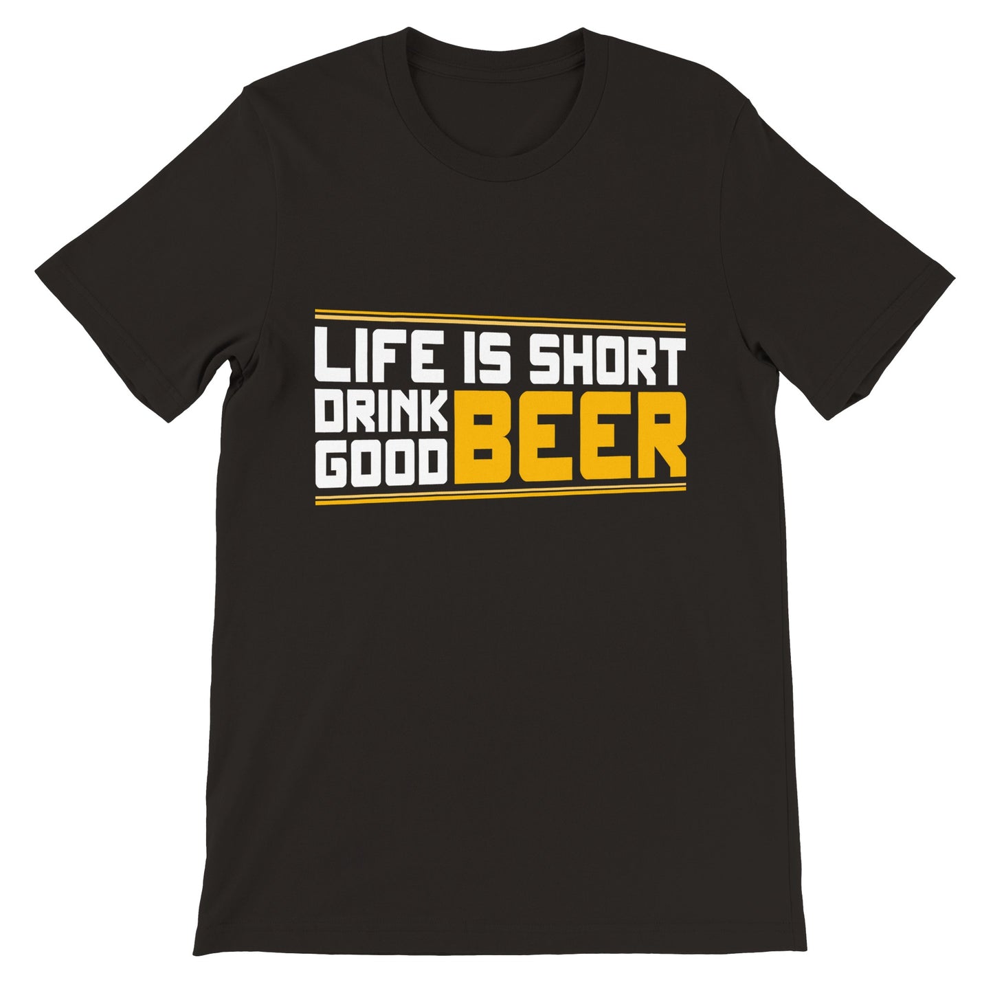 Sjove T-shirts - Life Is Short Drink Good Beer - Premium Unisex T-shirt