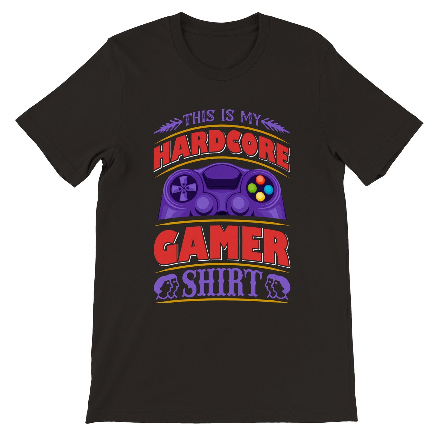 Gaming T-shirt med teksten This Is My Hardcore Gamer Shirt