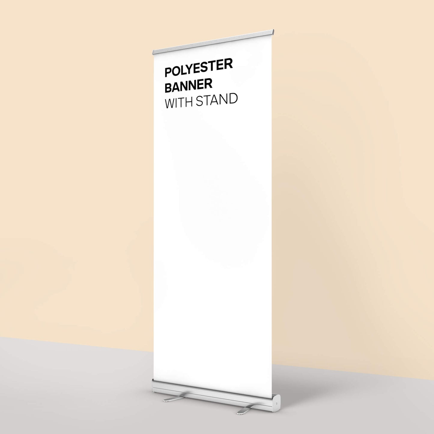 Kvalitets Roll Up Banner i Polyester Med Stativ