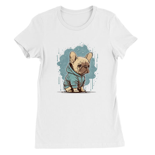 Women's T-shirt - Light French Bulldog Light Hoodie Artwork - Premium Women's T-shirt 