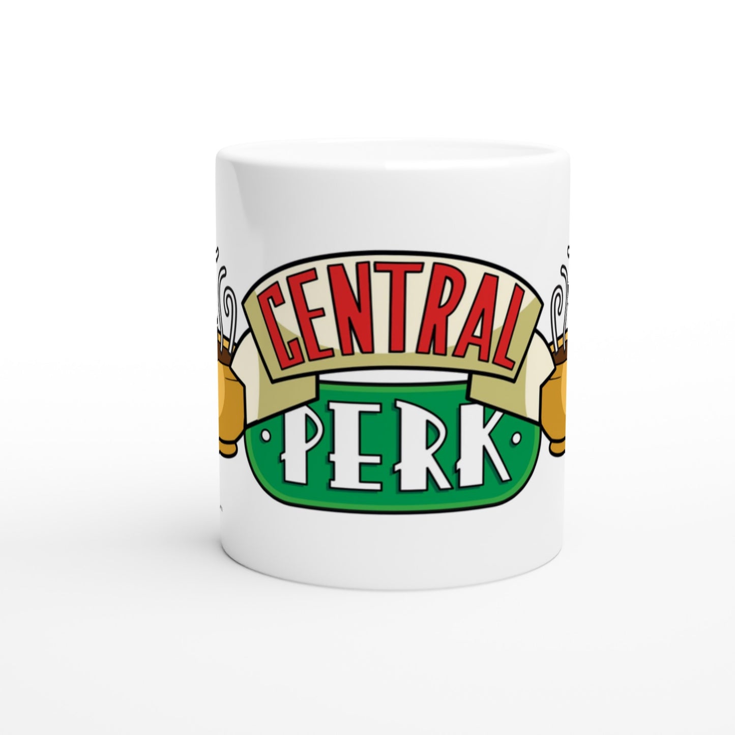 Offizielle Friends-Tasse – Central Perk Logo Surfer – 330 ml weiße Tasse