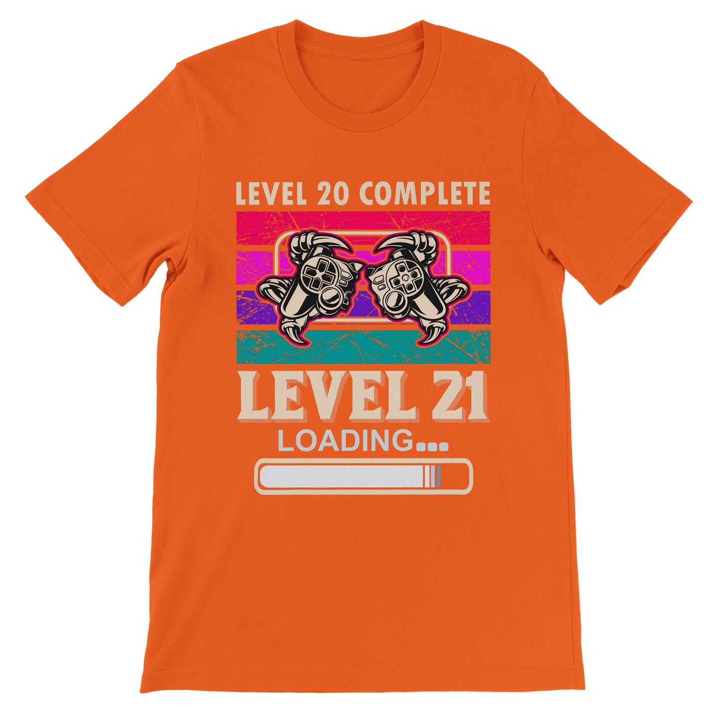 Gaming T-shirts - Level 20 Complete Level 21 Loading - Premium Unisex T-shirt 