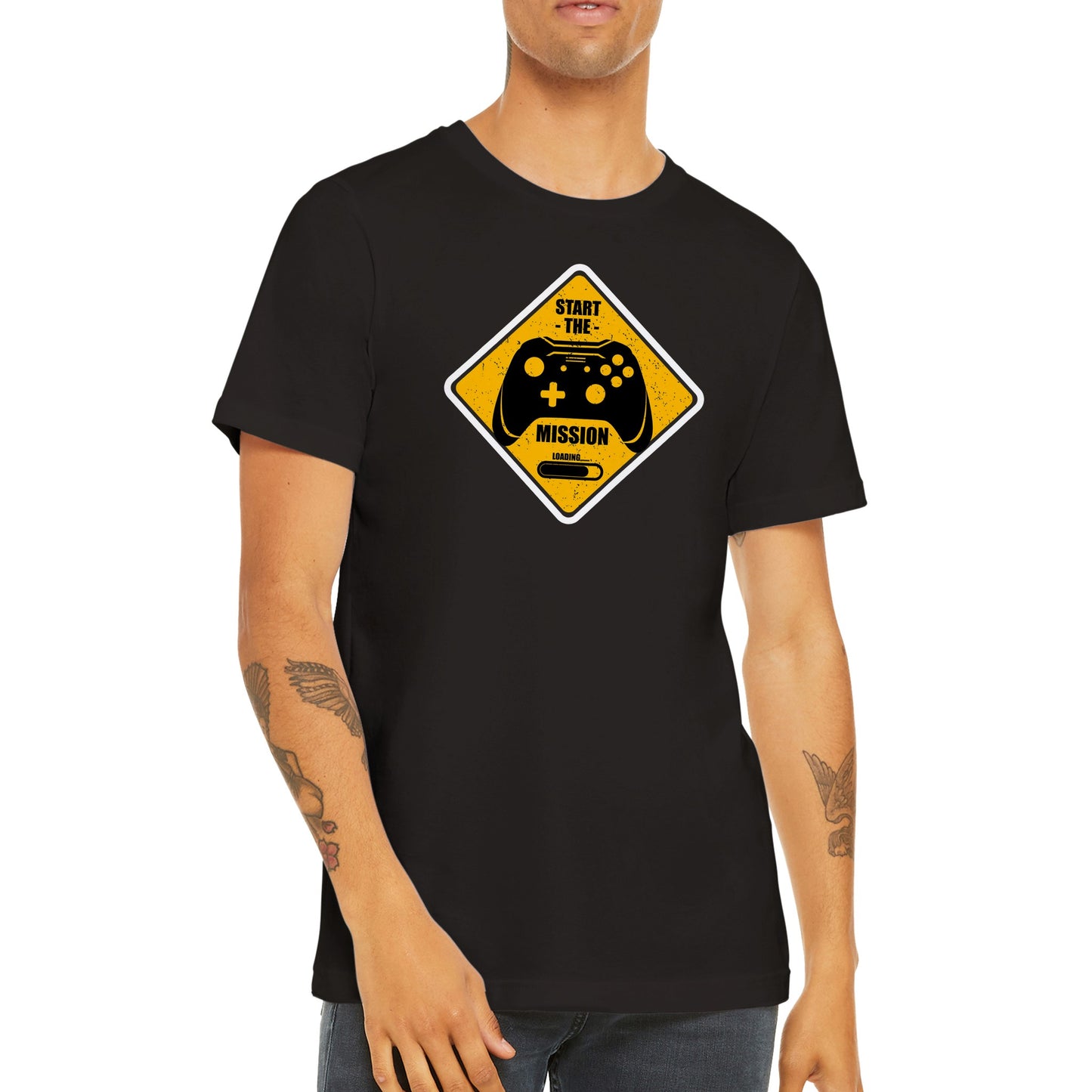 Gaming T-shirt - Start The Mission Loading - Premium Unisex T-shirt