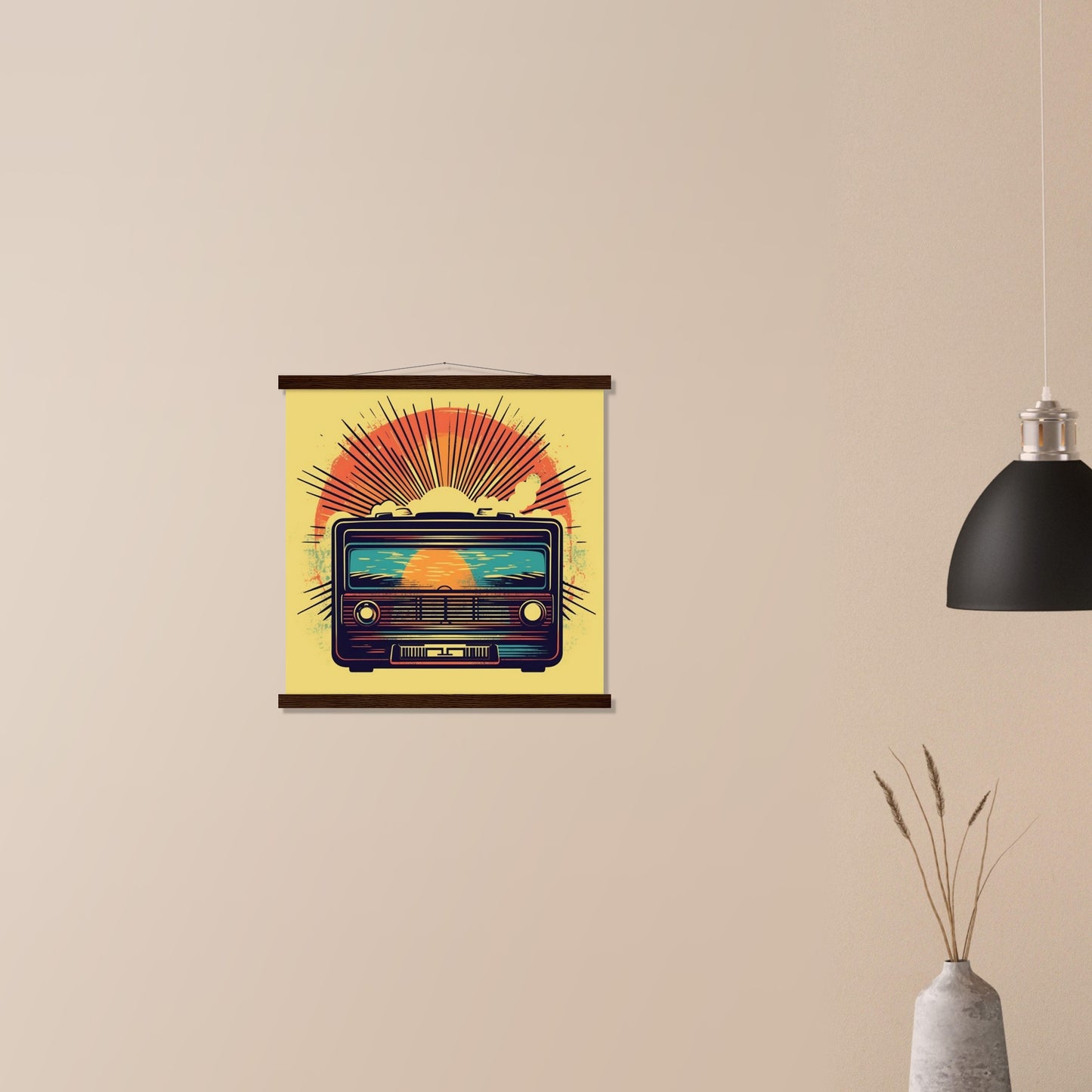 Poster - Vintage Radio Artwork Number 1 - Premium Matte Paper With Hanger 