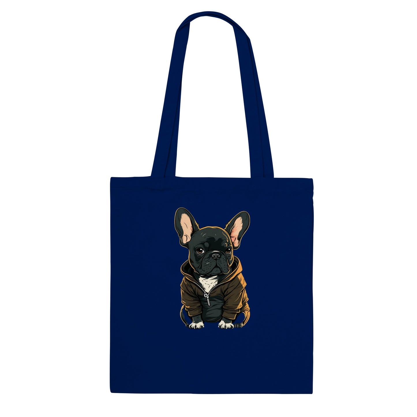 Tote Bag - French Bulldog Dark Hoodie Artwork - Classic Tote Bag 