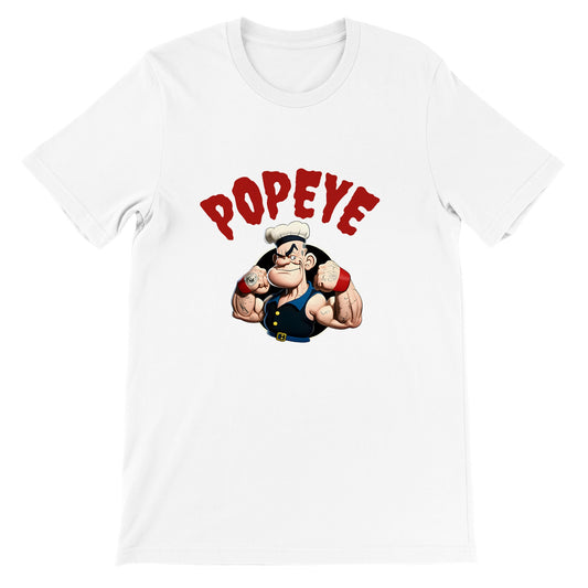 Popeye T-shirt - Popeye Muscle Artwork - Premium Unisex T-shirt 