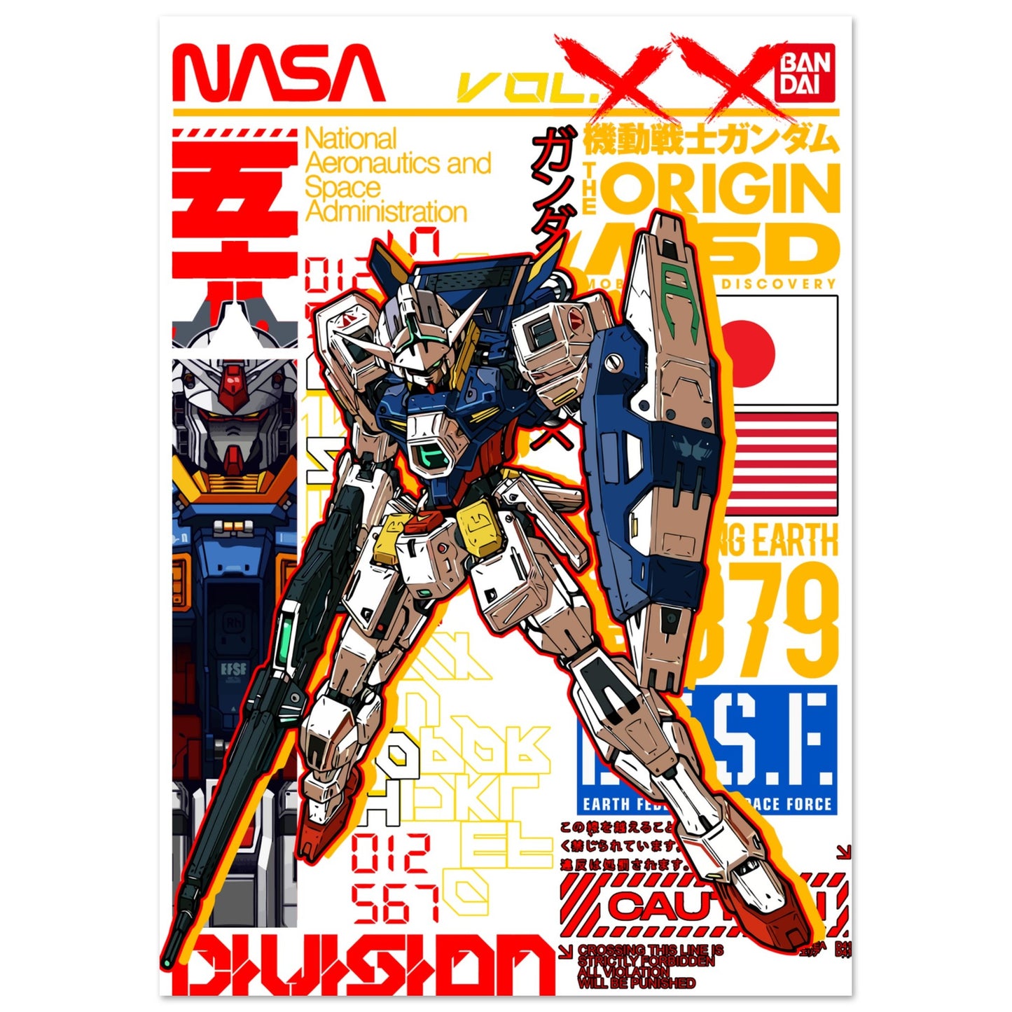 Gundam Poster – Gundam Artwork Vol 2 – Premium mattes Posterpapier 