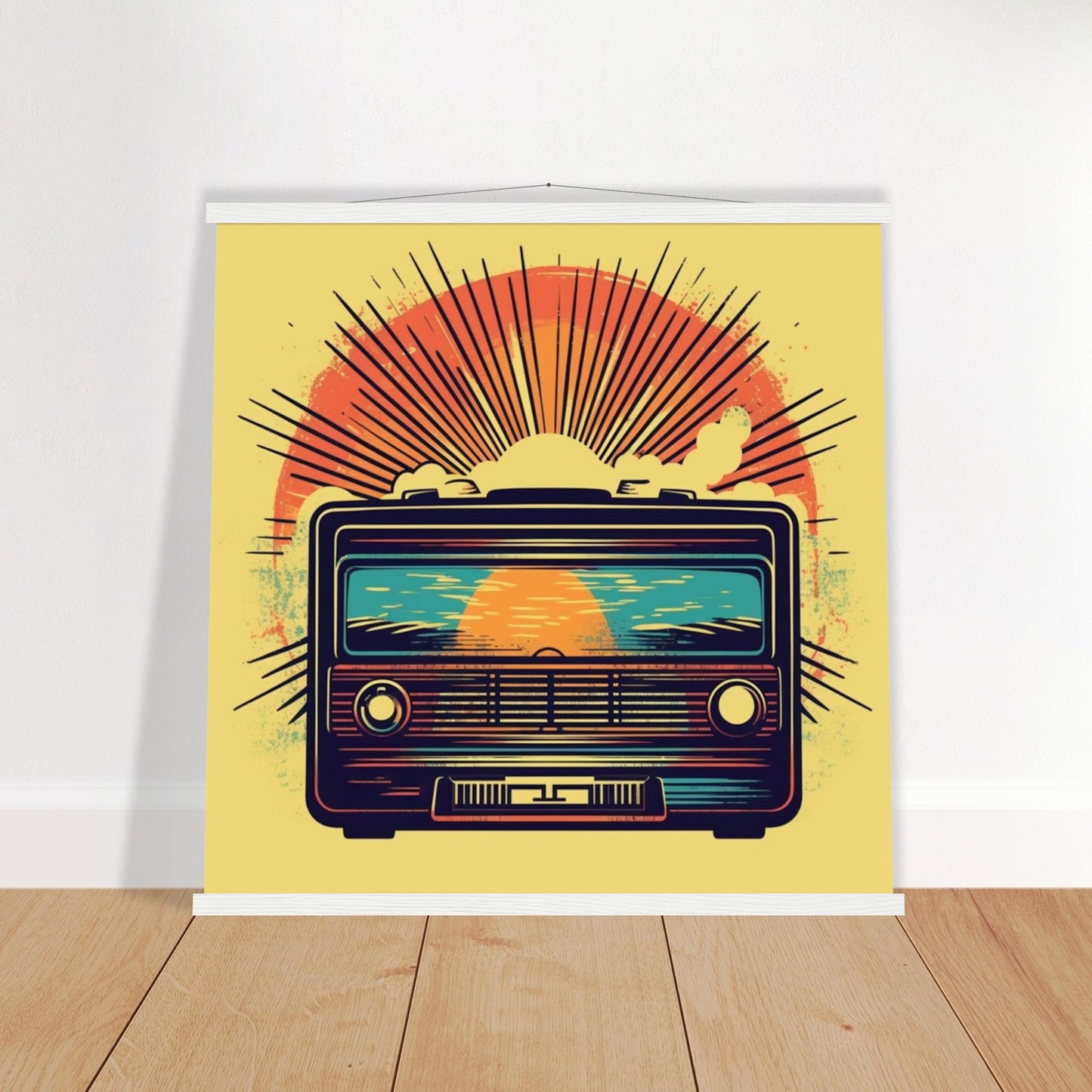 Poster - Vintage Radio Artwork Number 1 - Premium Matte Paper With Hanger 