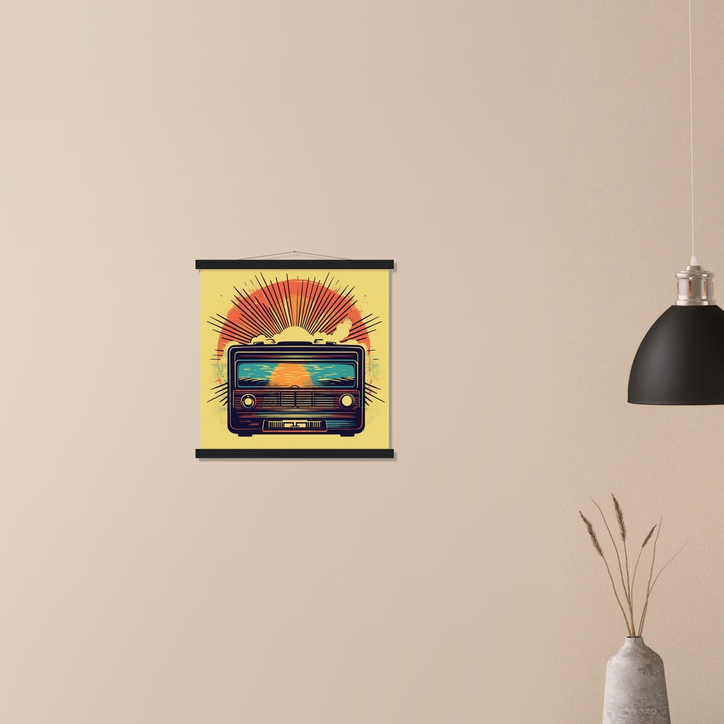 Poster - Vintage Radio Artwork Number 1 - Premium Matte Paper With Hanger 