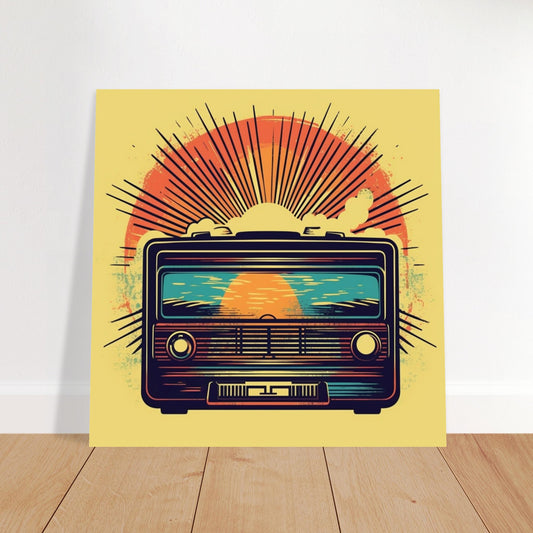 Poster – Vintage-Radio-Kunstwerk Nummer 1 – Premium-Matt-Posterpapier 