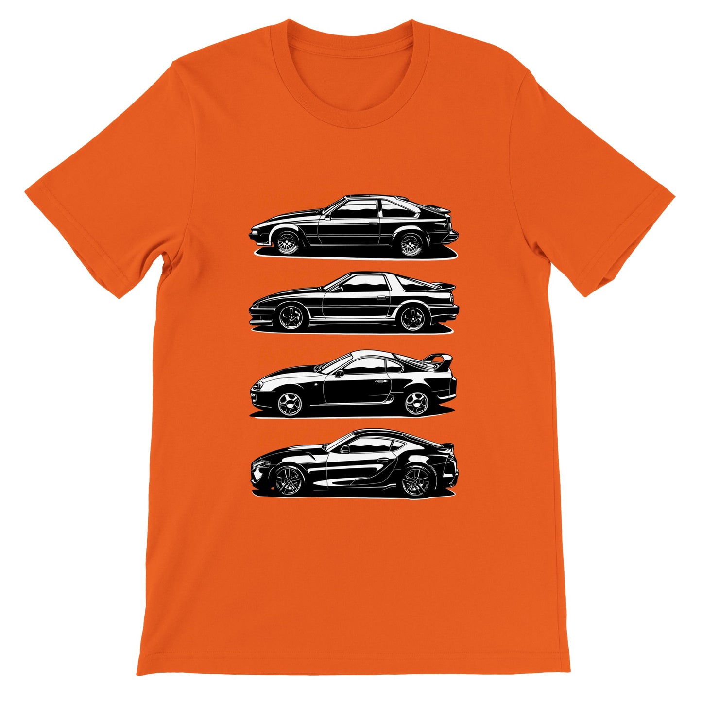 Car T-shirt - The History of Supra Artwork - Premium Unisex T-shirt 