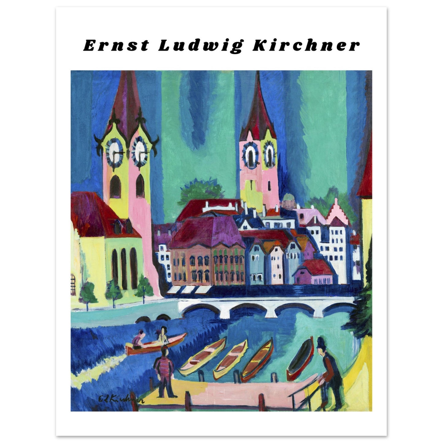 Plakat - Ernst Ludwig Kirchner maleri, vintage Zürich kunsttryk vægdekoration