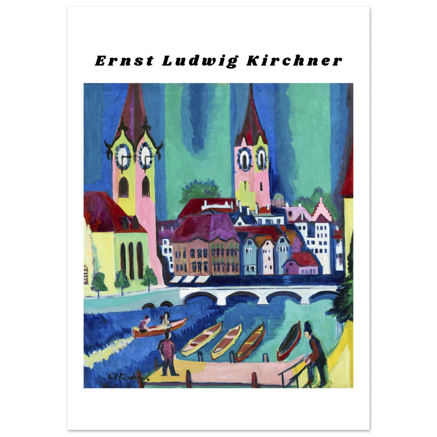 Plakat - Ernst Ludwig Kirchner maleri, vintage Zürich kunsttryk vægdekoration