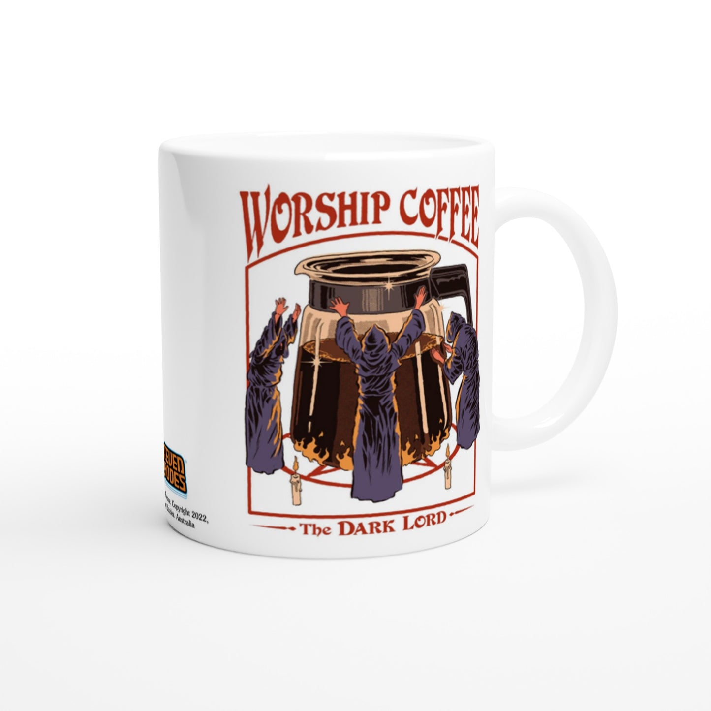 Officielt Steven Rhodes Krus - Worship Coffee - 330ml Hvidt Krus