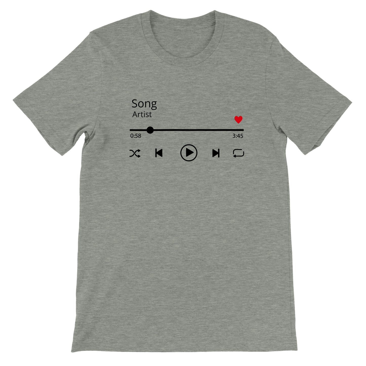 Musik T-shirt - Your Favorite Music Song and Artist Player T-shirt - Premium Unisex T-shirt
