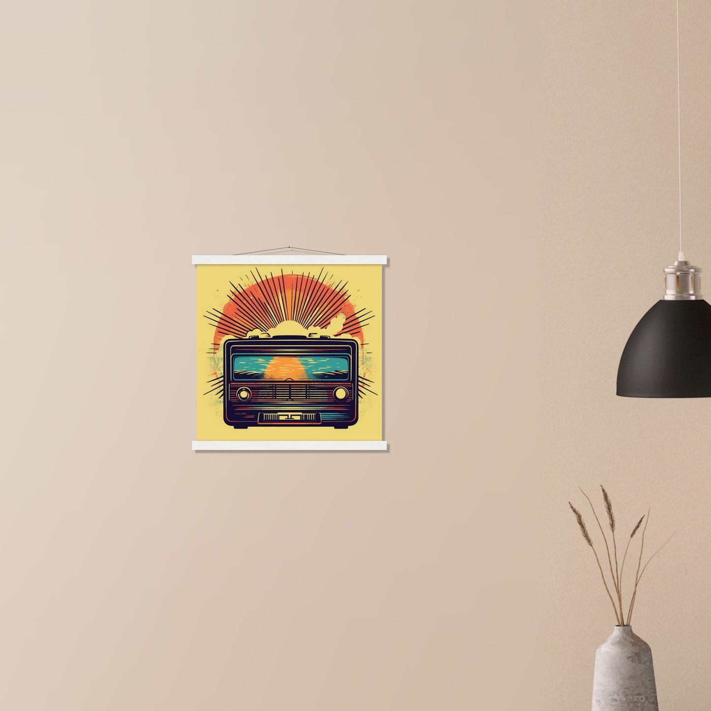 Poster - Vintage Radio Artwork Number 1 - Premium Matte Paper With Hanger 