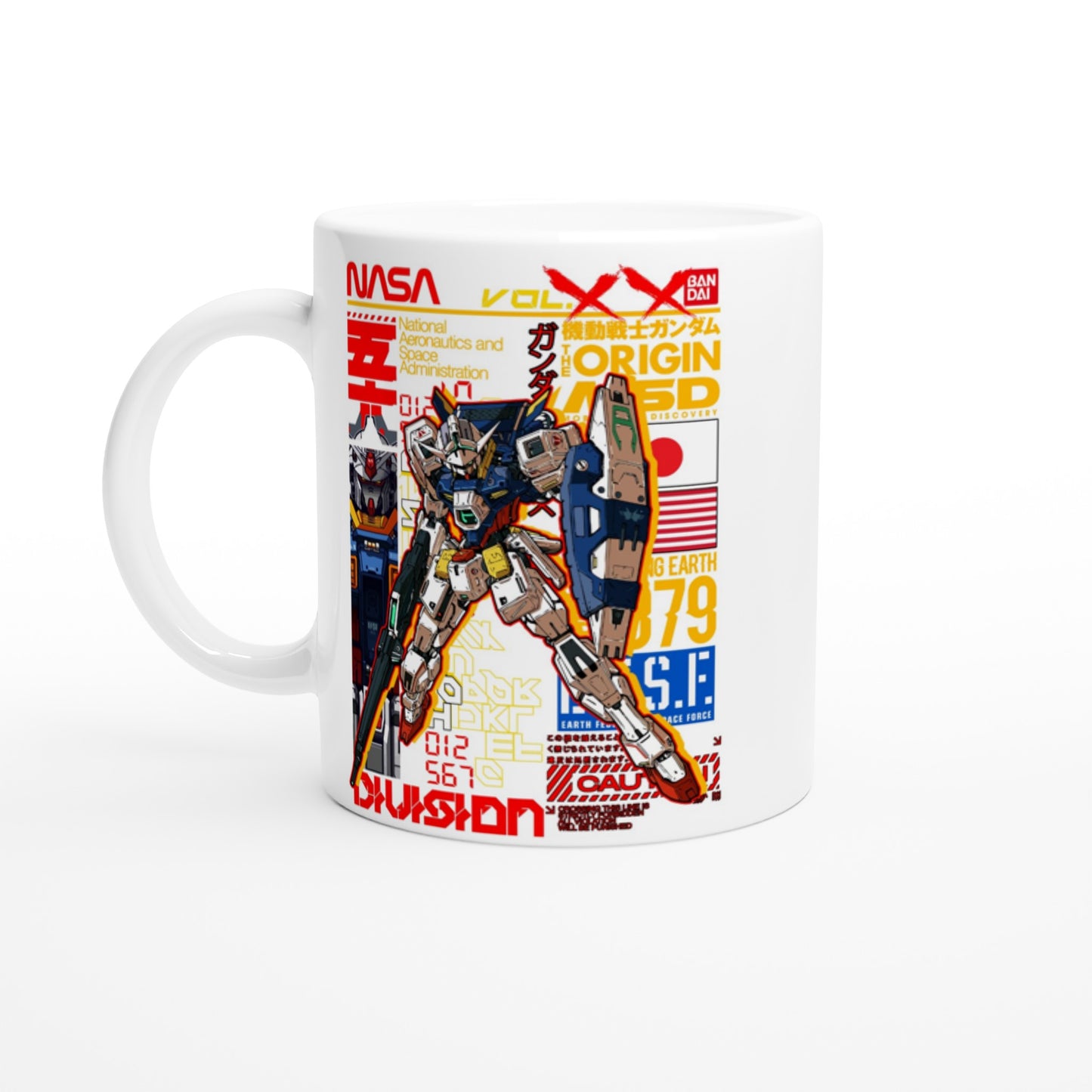 Coffee Mug - Gundam Artwork Vol 2 - White Ceramic 330ml Mug 