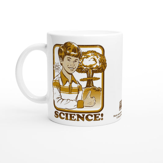 Officielt Steven Rhodes Krus - Science! - 330ml Hvidt Krus