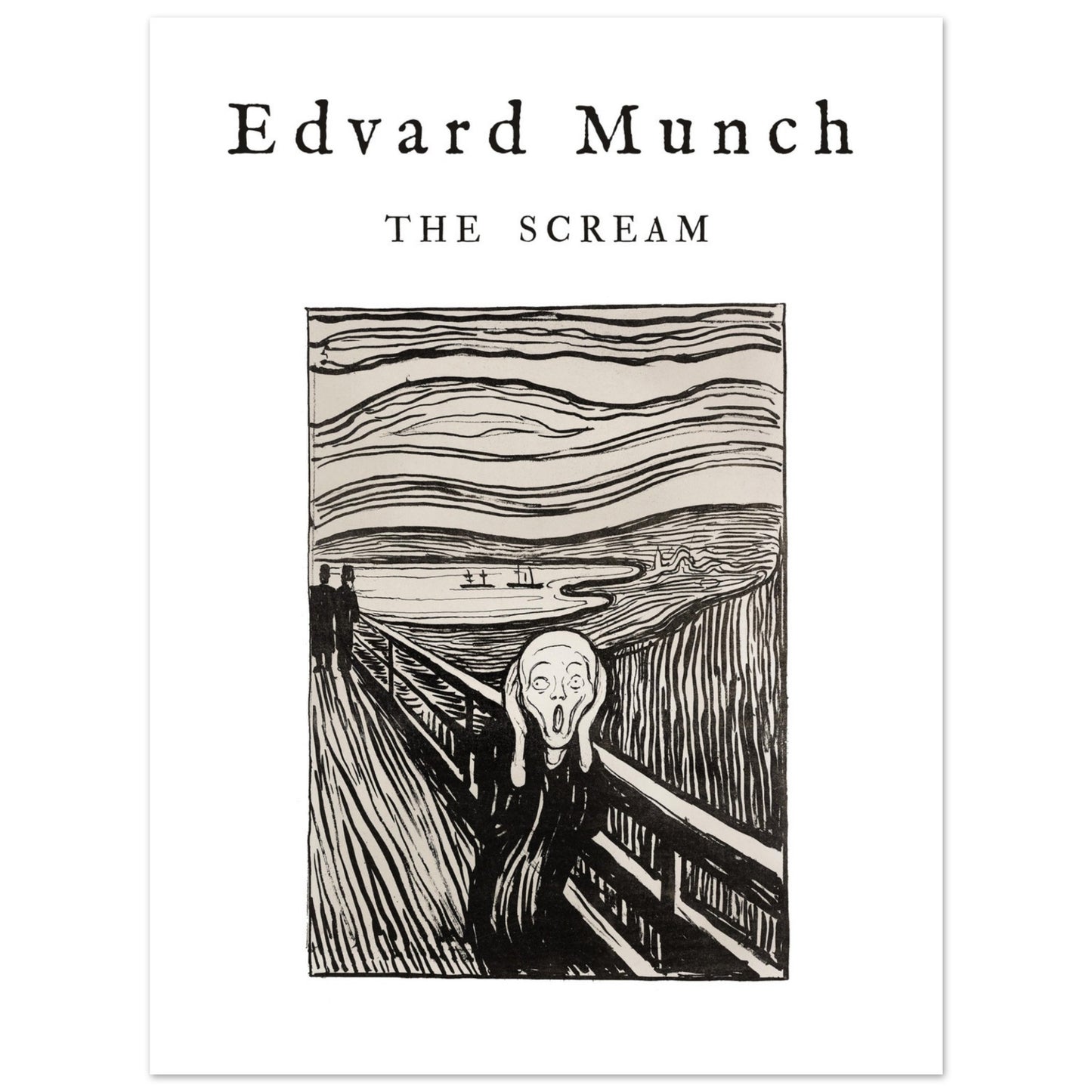Plakat - Scream (Skriget) - Edvard Munch (1895). Original fra The Art Institute of Chicago