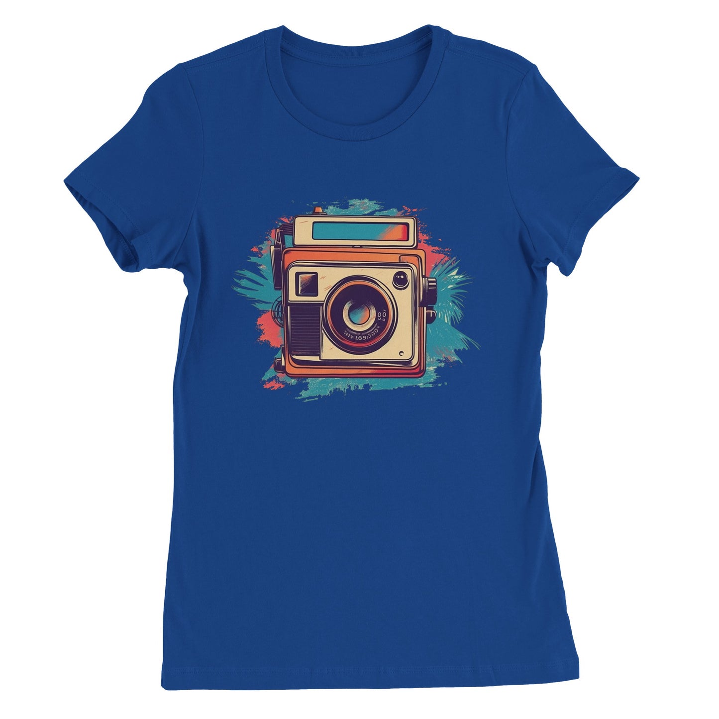 Artwork T-shirt - Polaroid Camera Vintage Artwork Number 1 - Premium Women's T-shirt 