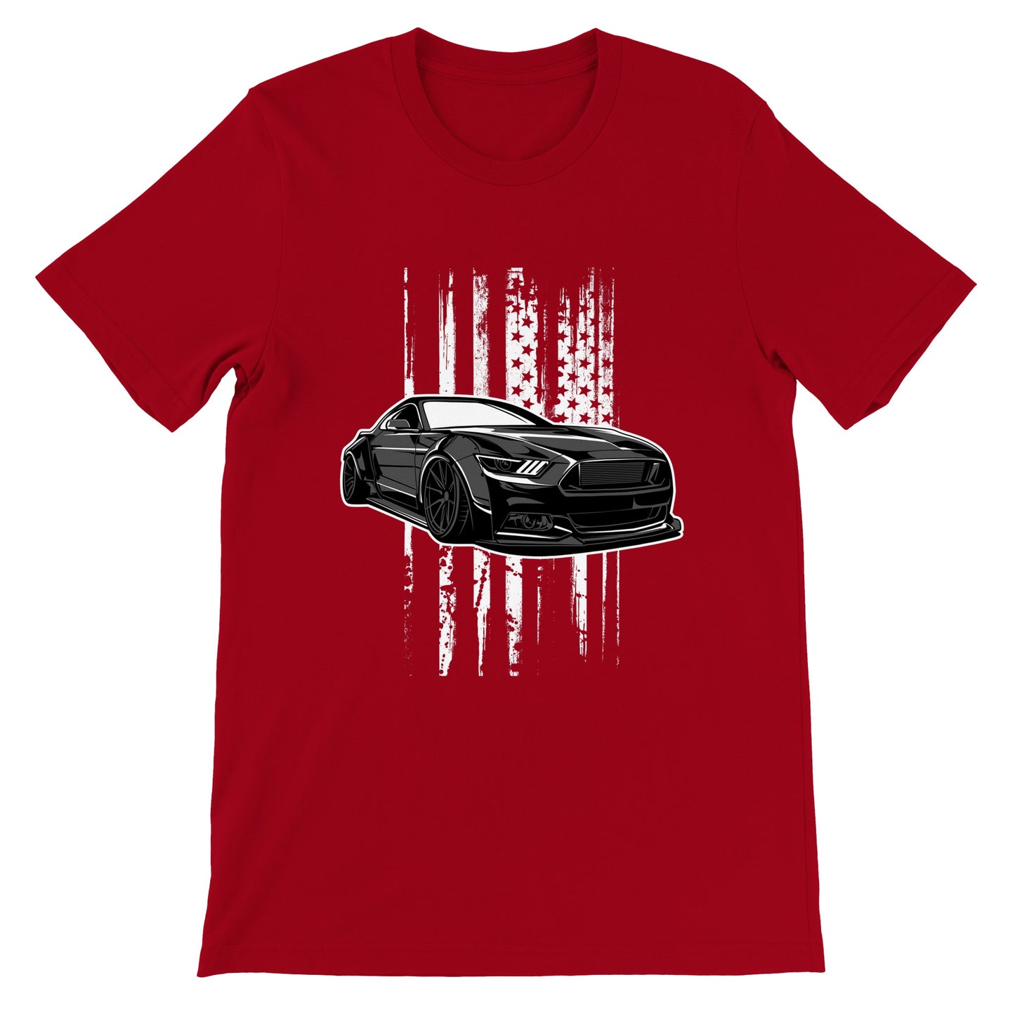 Car T-shirt - The Legendary Mustang - Artwork - Premium Unisex T-shirt